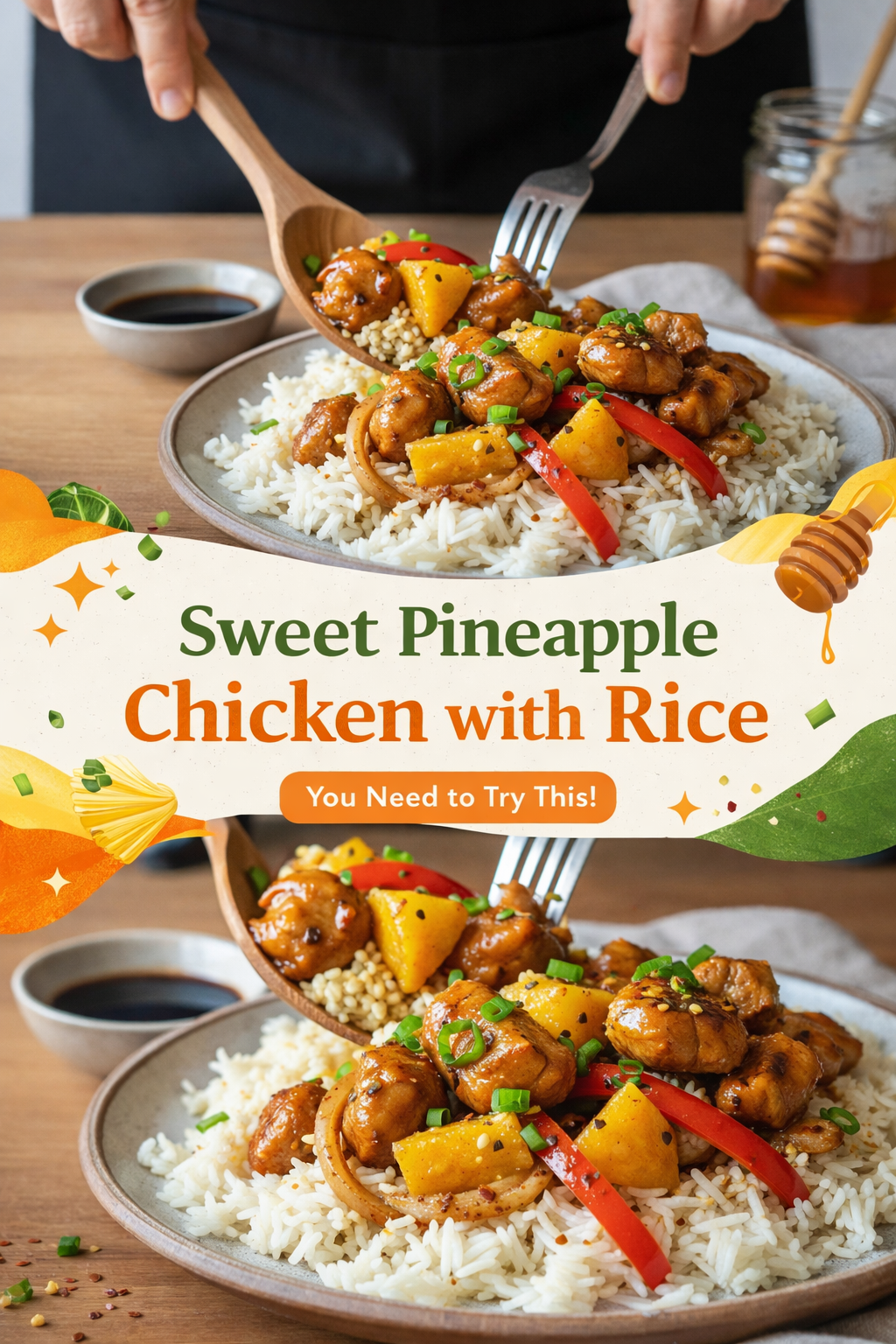 Sweet Pineapple Chicken with Rice