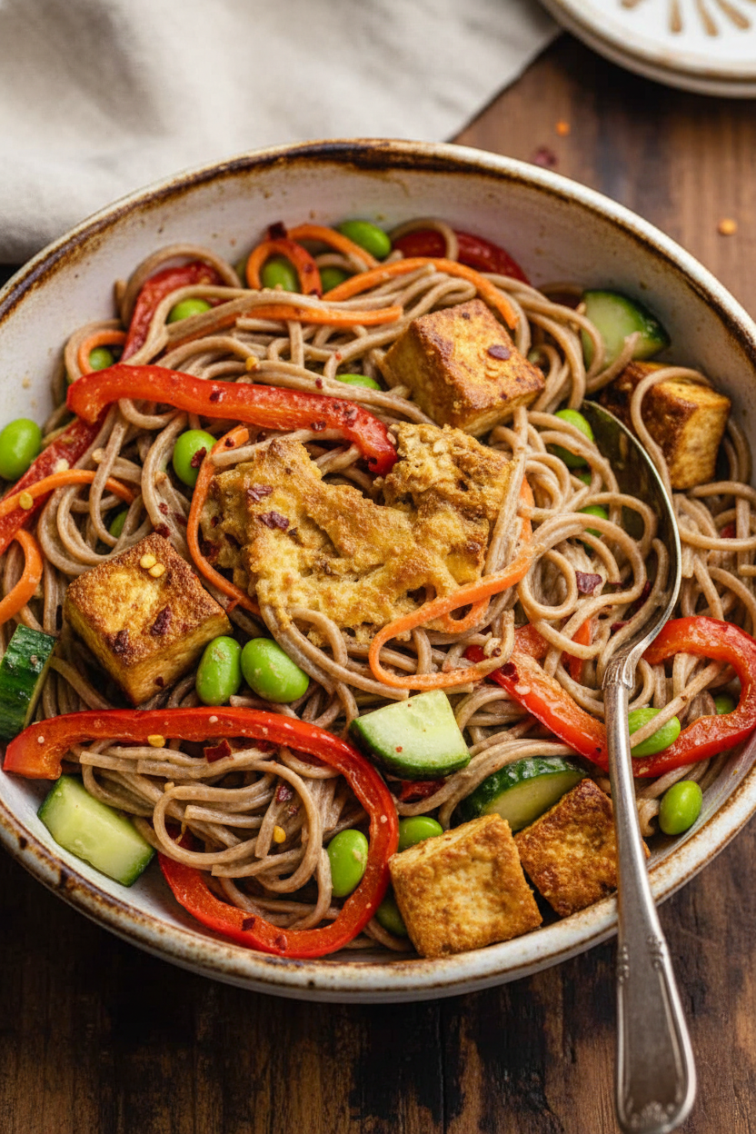Tahini Sesame Noodle Bowl