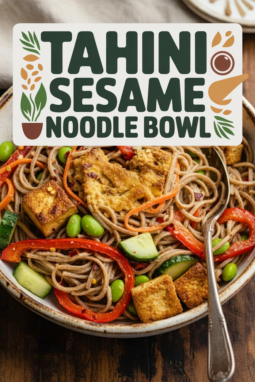 Tahini Sesame Noodle Bowl