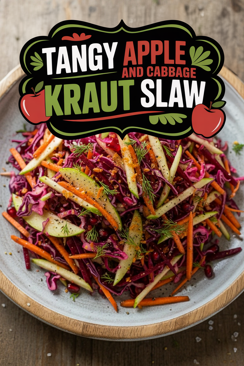 Tangy Apple and Cabbage Kraut Slaw