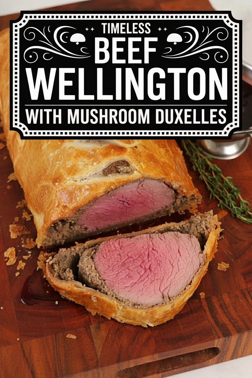 Timeless Beef Wellington with Mushroom Duxelles