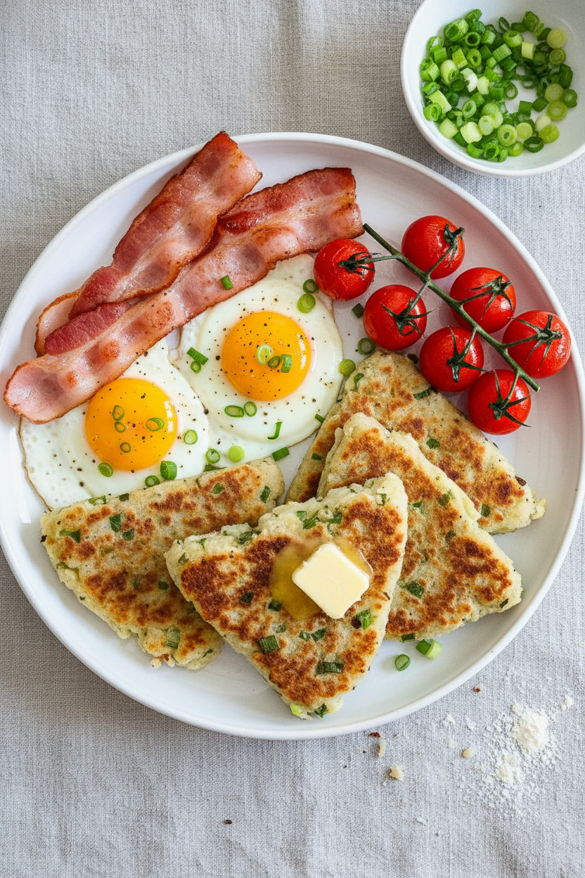Traditional Potato Farls Morning Fry