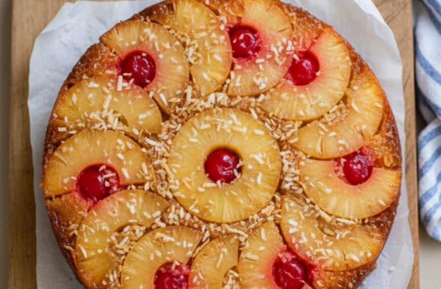 Refreshing Pineapple Coconut Upside Down Cake