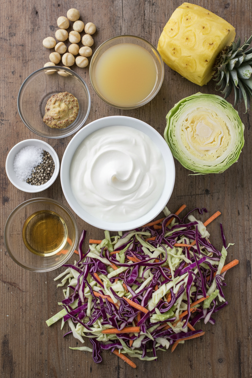 Tropical Pineapple Coleslaw Recipe
