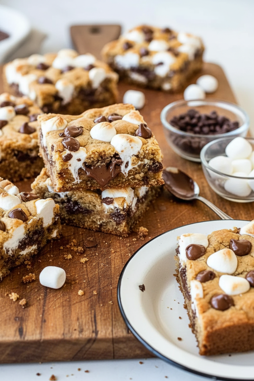 Ultimate Gooey S'mores Cookie Bars Recipe