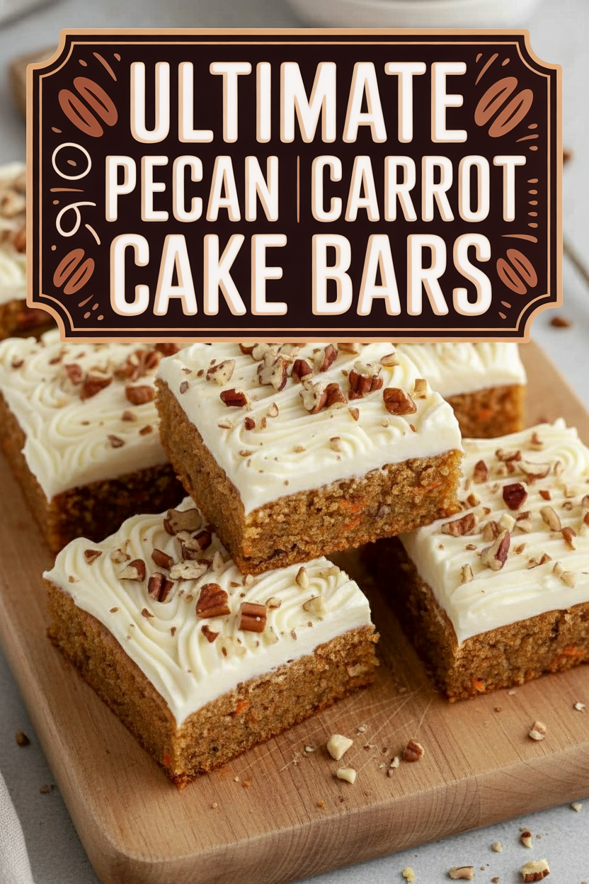 Ultimate Pecan Carrot Cake Bars
