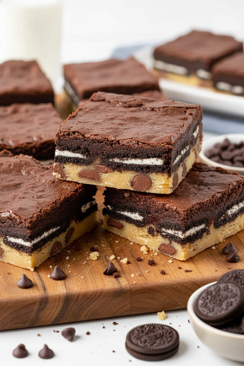 Ultimate Triple Layer Cookie Brownie Recipe