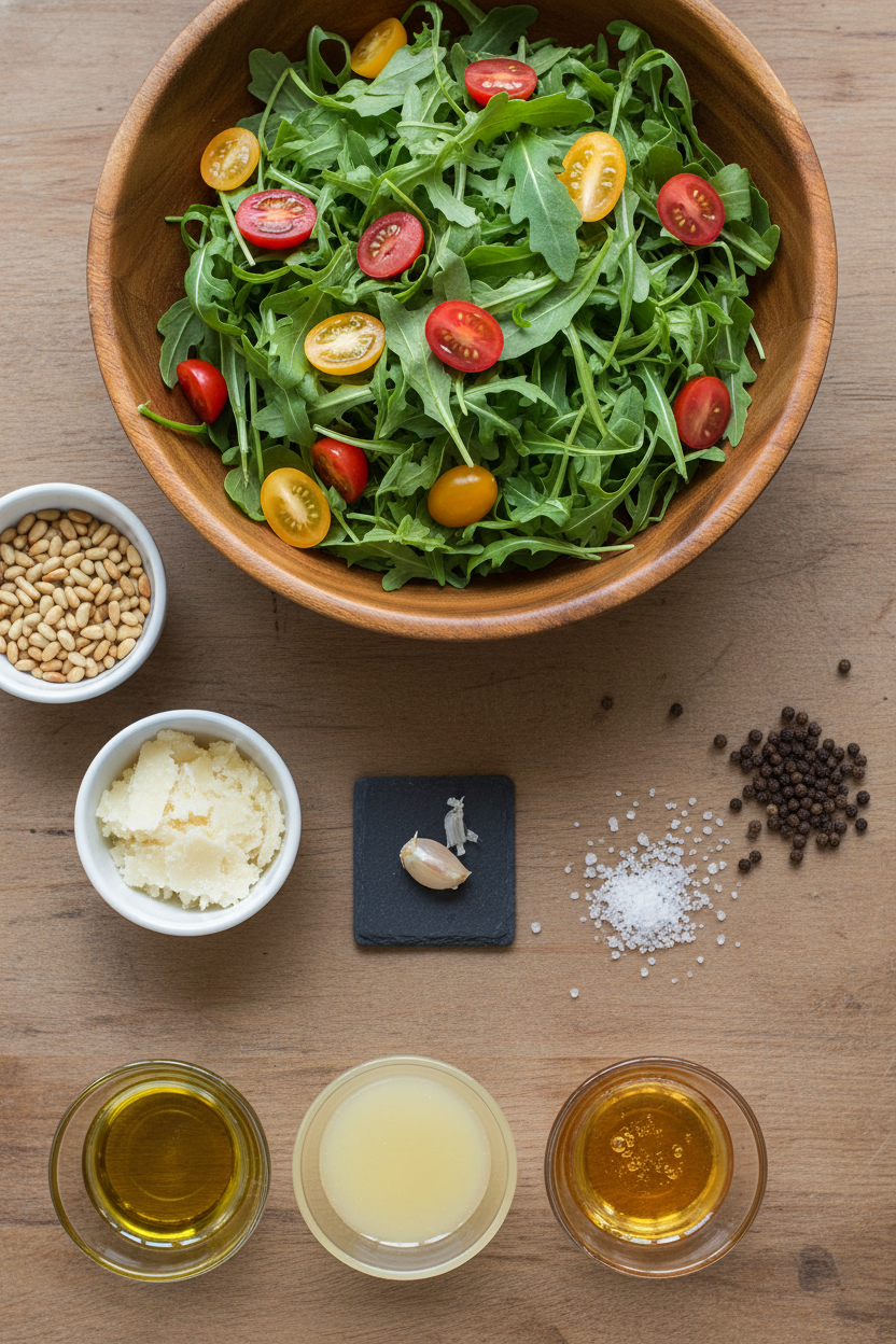 Zesty Arugula Parmesan Lemon Toss