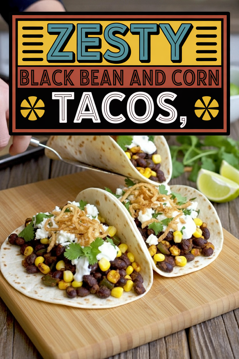 Zesty Black Bean and Corn Tacos