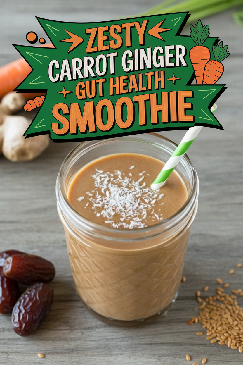 Zesty Carrot Ginger Gut Health Smoothie