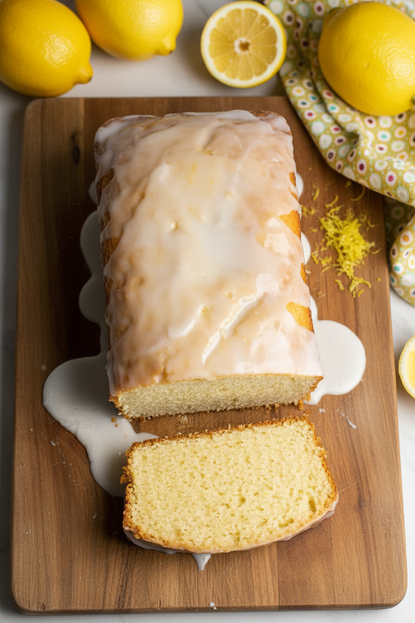 Zesty Lemon Loaf with Sweet Glaze