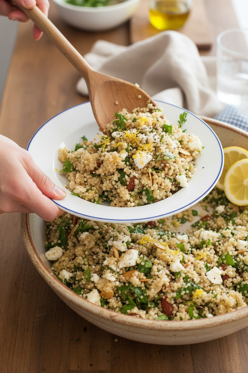 Zesty Lemon Quinoa Feta Salad