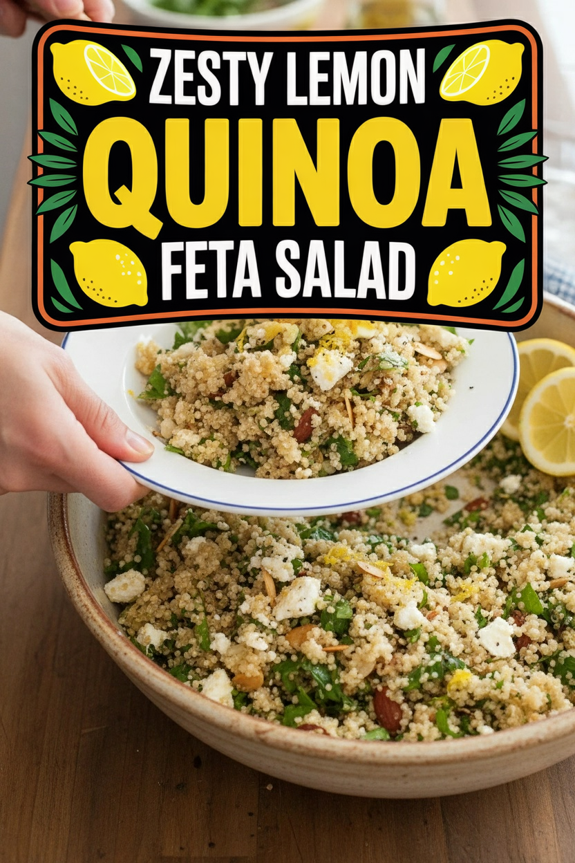 Zesty Lemon Quinoa Feta Salad