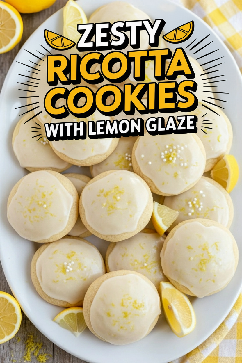 Zesty Ricotta Cookies with Lemon Glaze