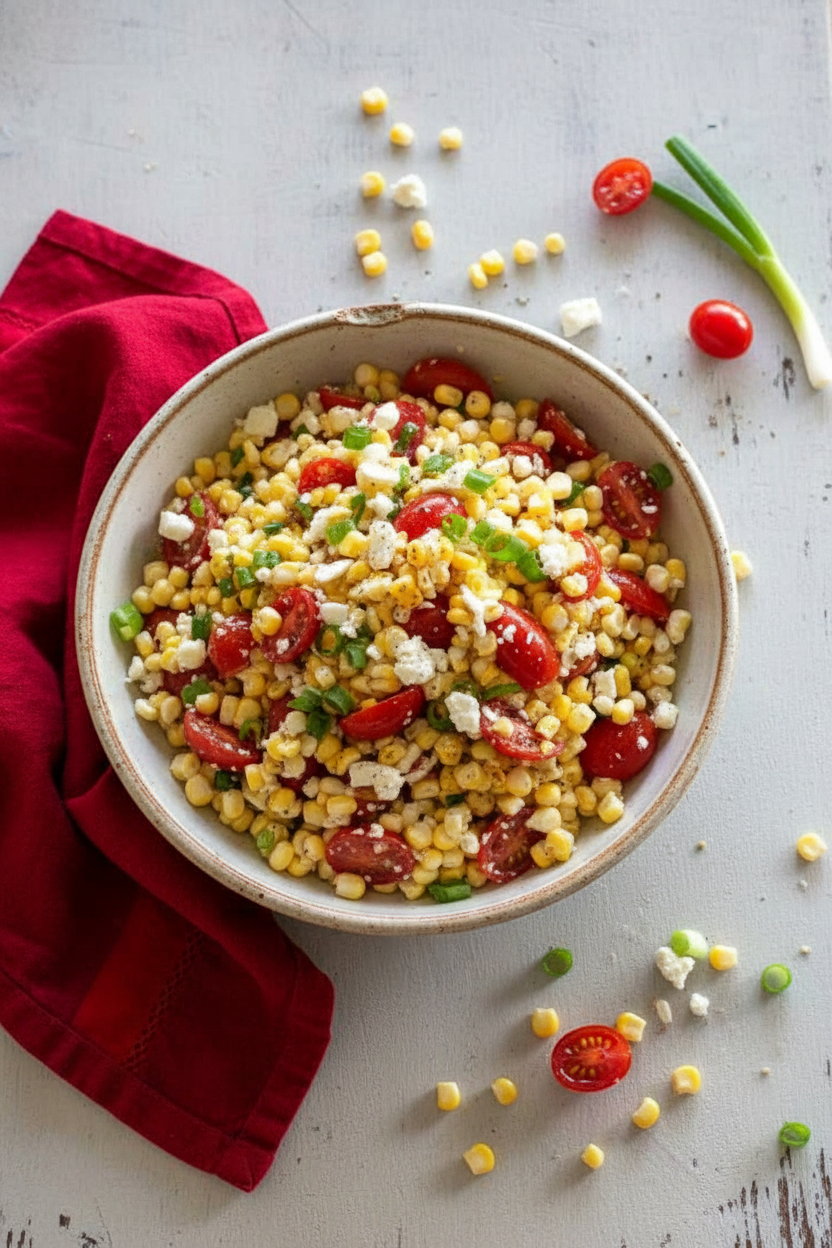 A Cooks Favorite Corn Tomato and Feta Salad