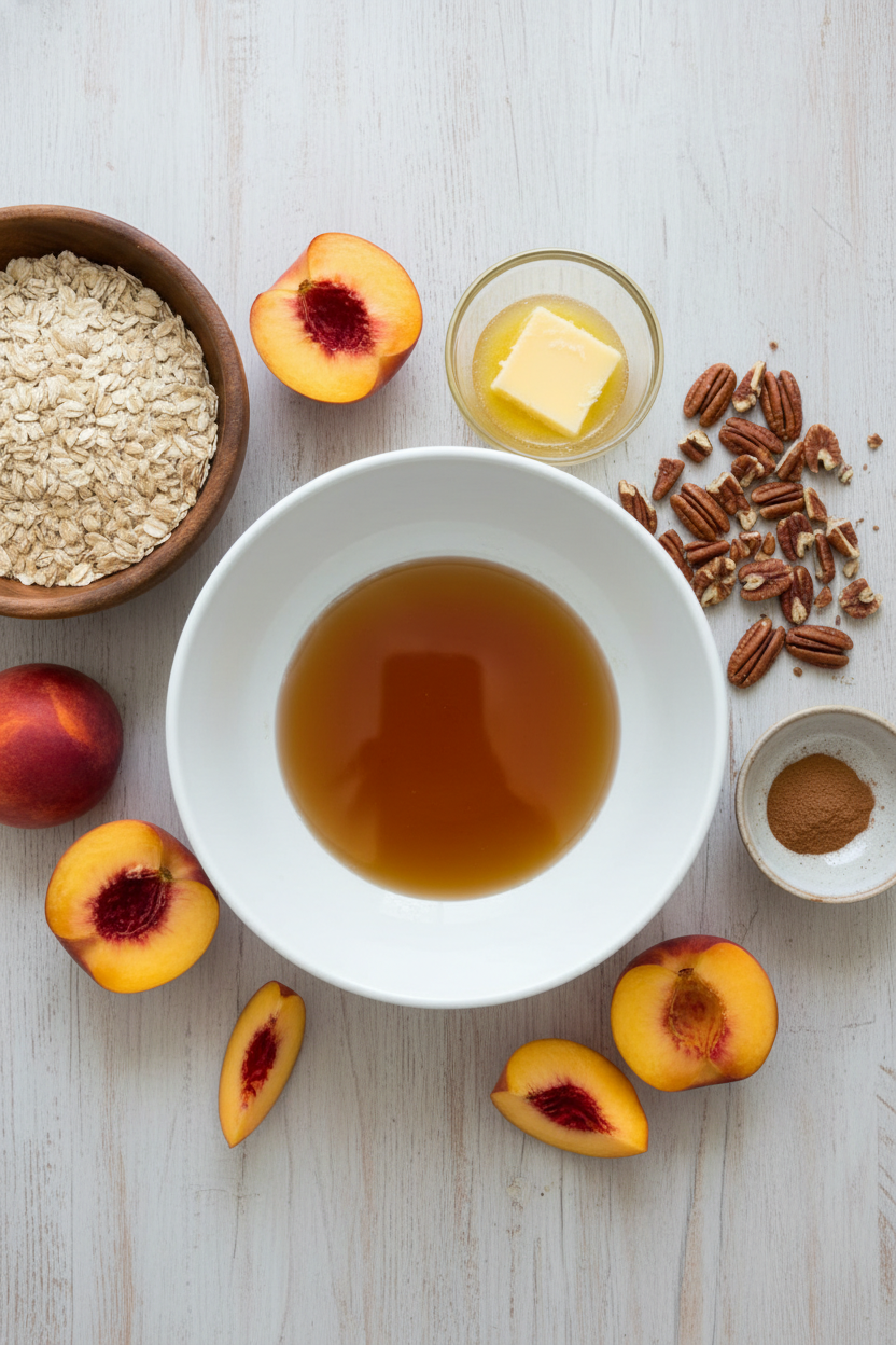 A Home Cooks Simple Peach Crumble Crisp