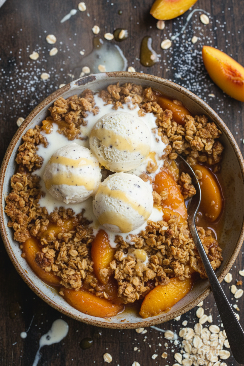 A Peach Crisp That Stays Crispy and Juicy