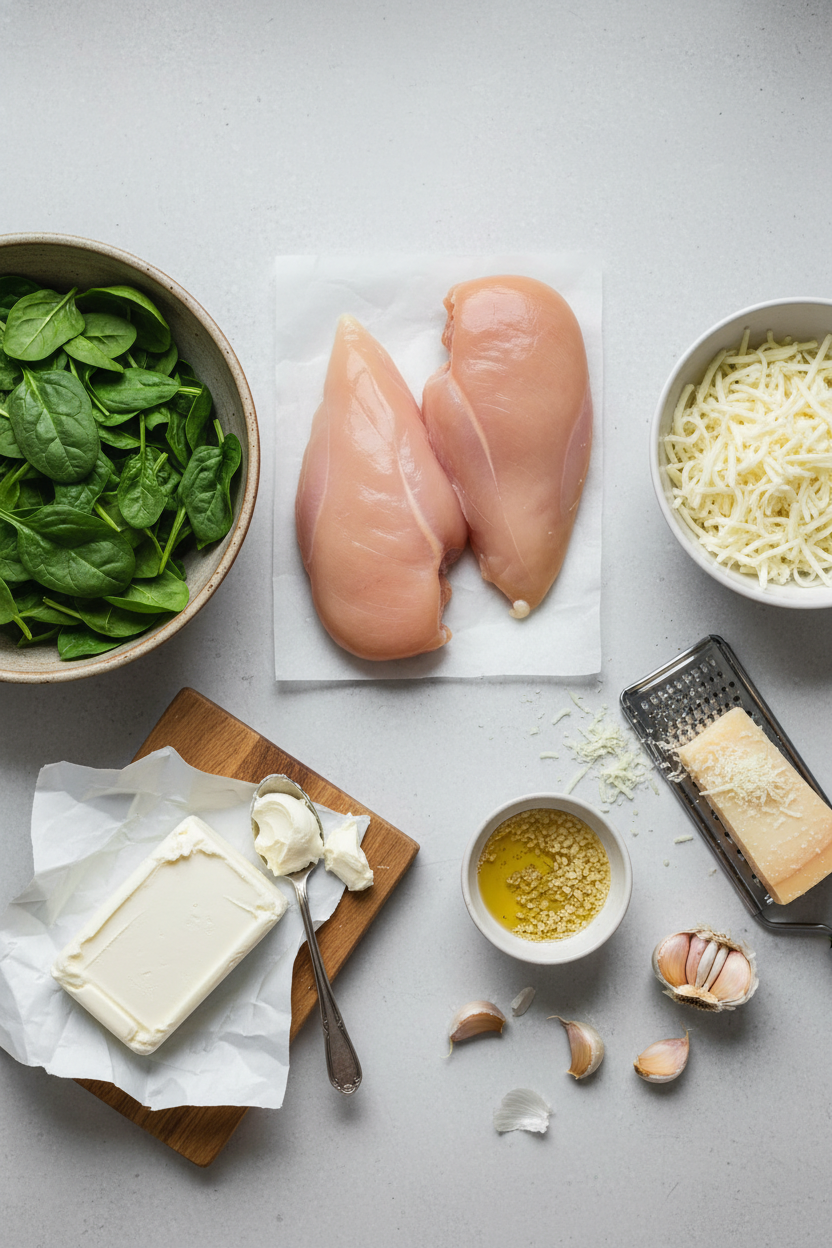 Cheese Stuffed Spinach Chicken Recipe by Chef