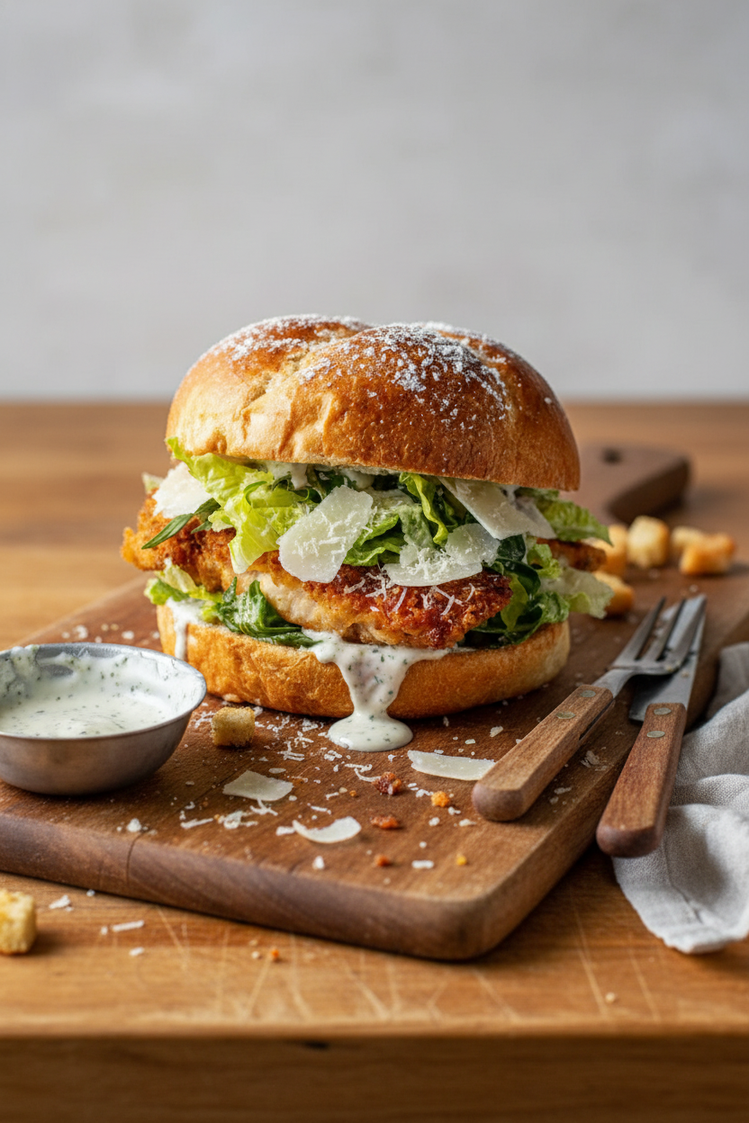 Chef Approved Perfect Crispy Caesar Chicken Sandwich