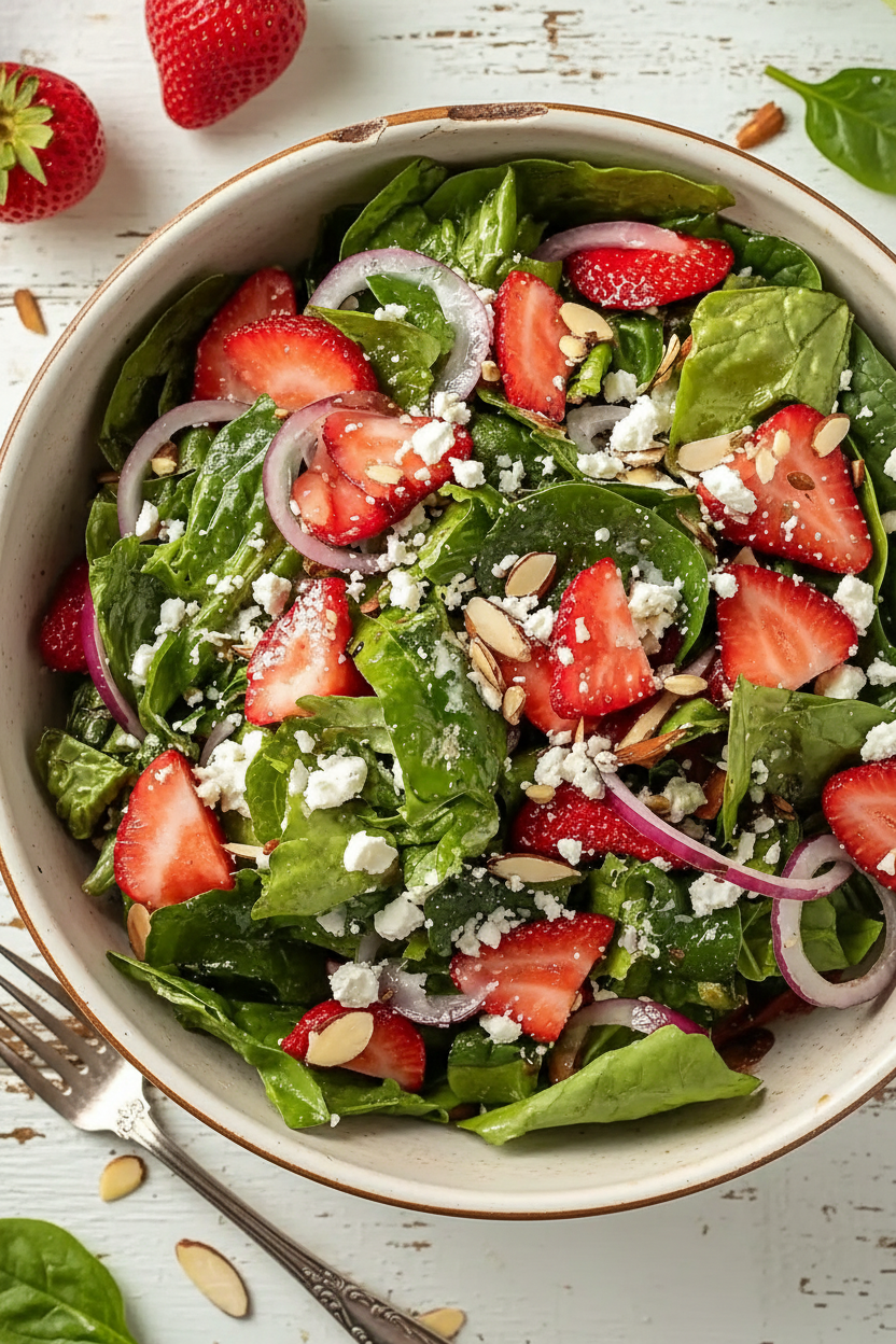 Chef-Tested Strawberry Spinach Salad with Toasted Almonds