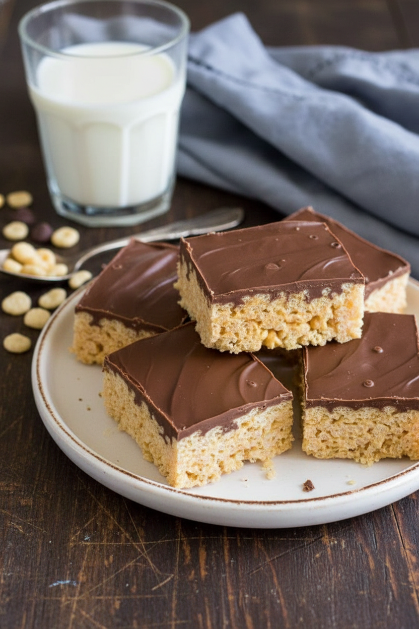 Chefs Secret Gooey Peanut Butter Chocolate Crispy Bars