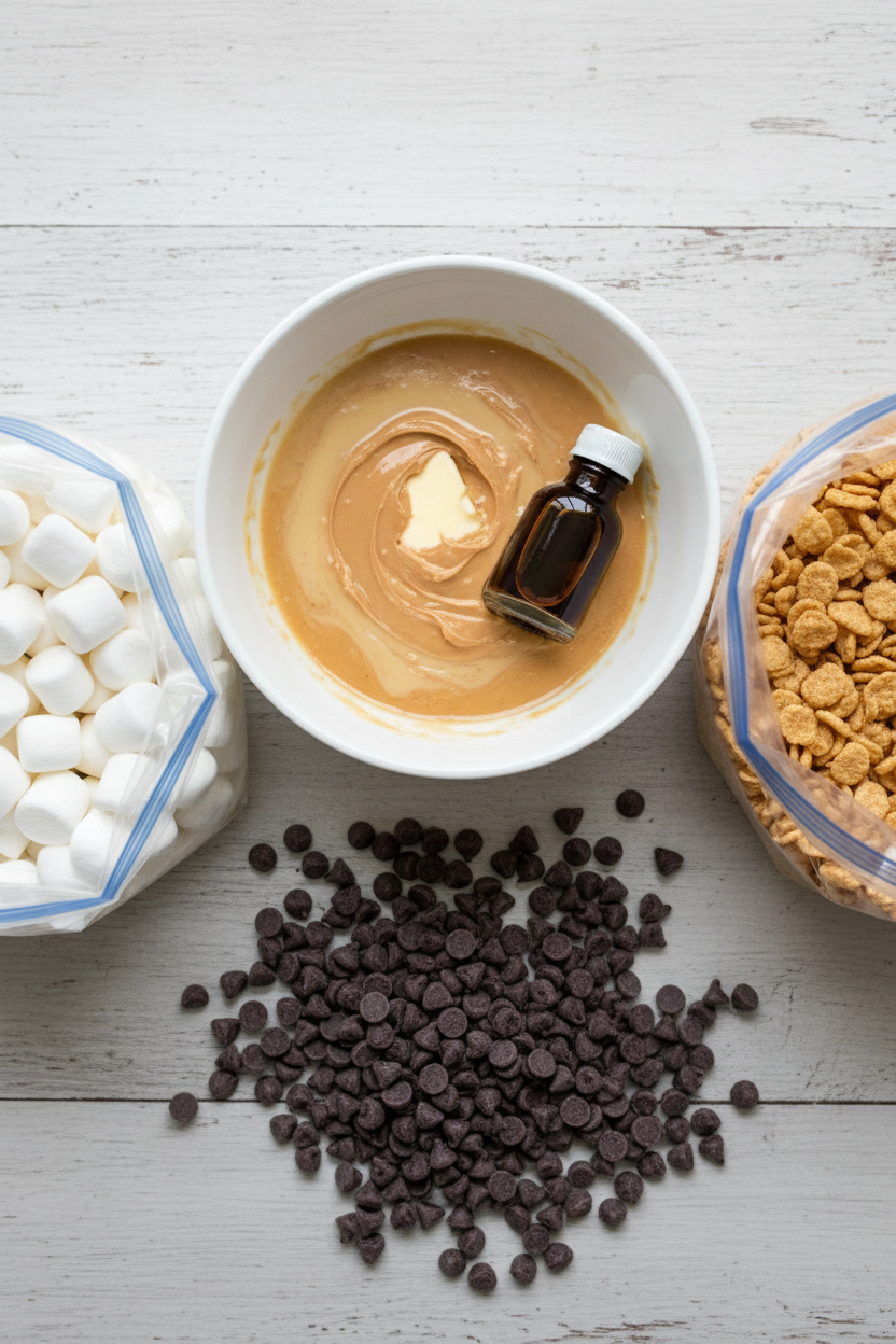 Chefs Secret Gooey Peanut Butter Chocolate Crispy Bars