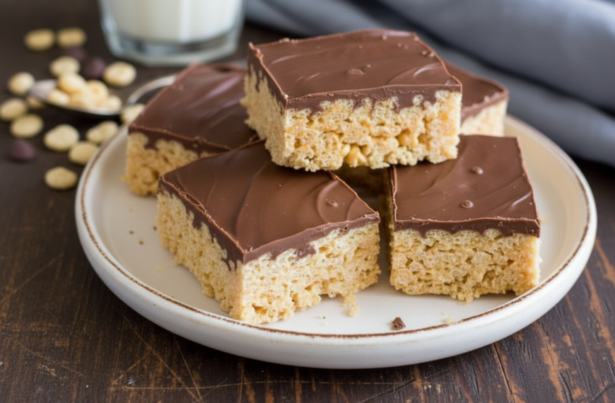 My Gooey Peanut Butter Chocolate Crispy Bar Recipe