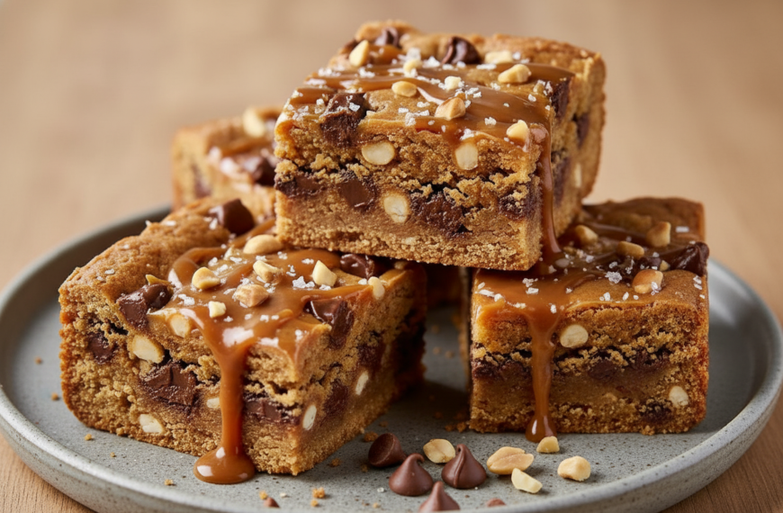 My Gooey Caramel Chocolate Chip Cookie Bars