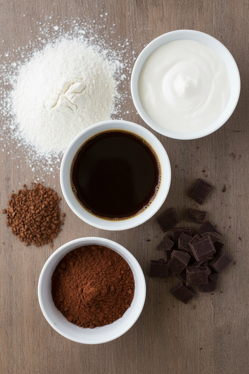 Coffee Filled Chocolate Cupcakes with Ganache