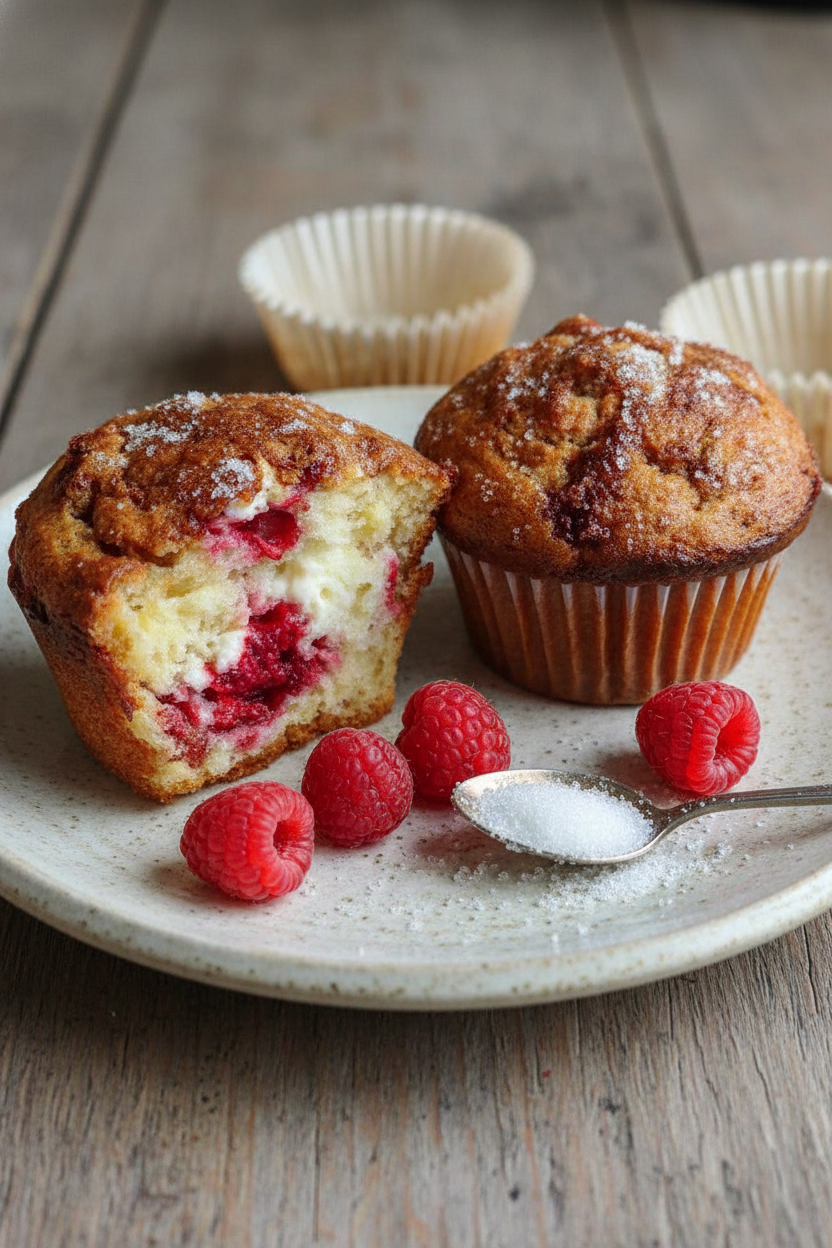 Cream Cheese Swirled Raspberry Muffins Recipe