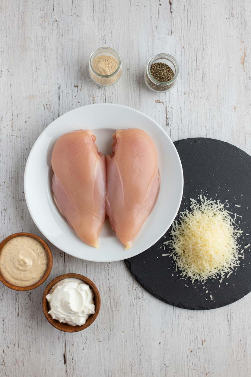 Creamy Baked Caesar Chicken with Parmesan