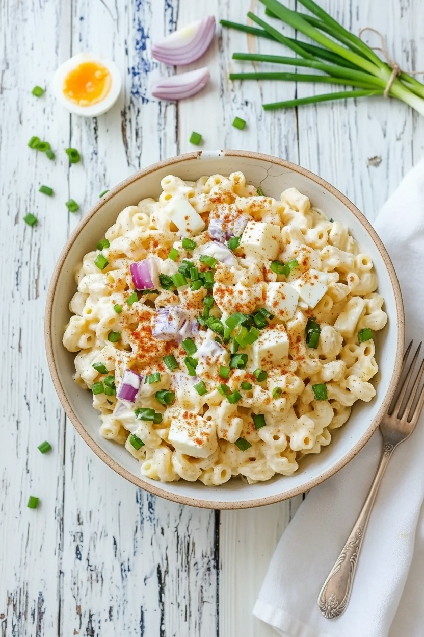 Creamy Egg and Bacon Pasta Salad Recipe
