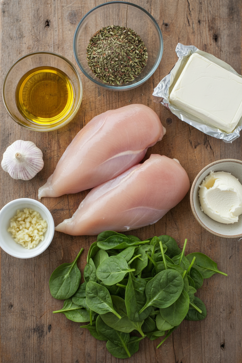 Creamy Spinach Stuffed Chicken Casserole Recipe