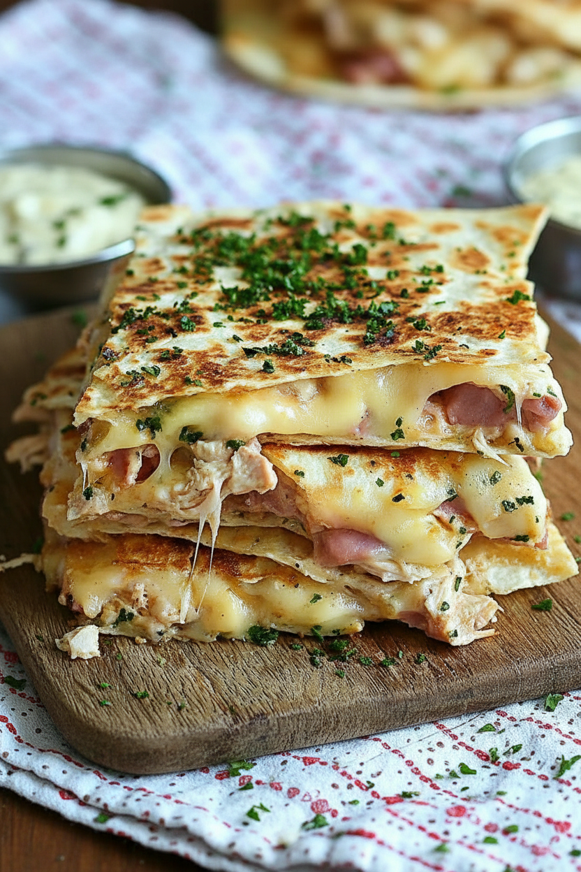 Crispy Chicken Dijon Quesadillas Recipe