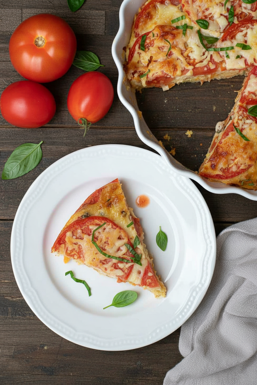 Crustless Tomato Pie Recipe by Chef Experience