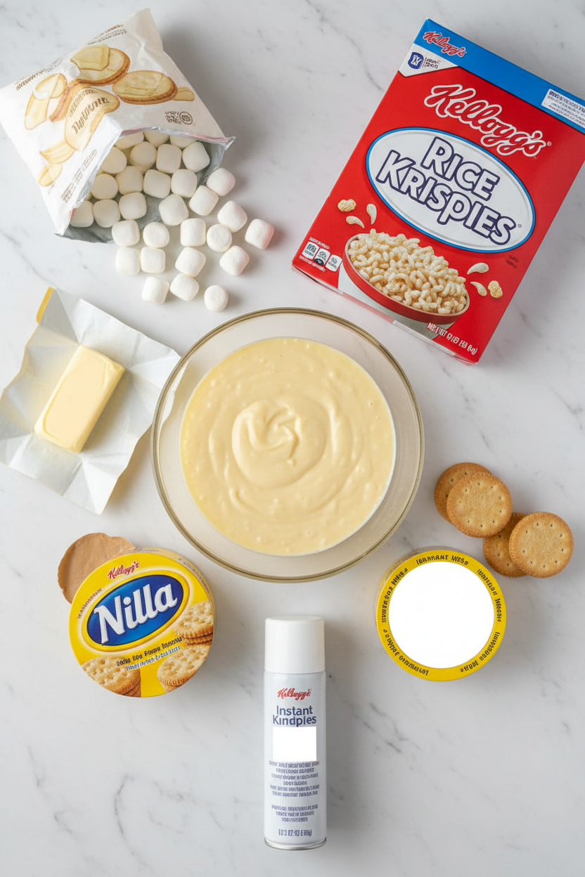 Easy Banana Pudding Rice Krispies Treats Recipe