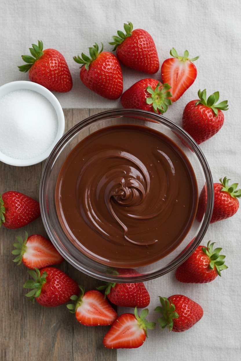 Easy Frozen Chocolate Strawberry Clusters