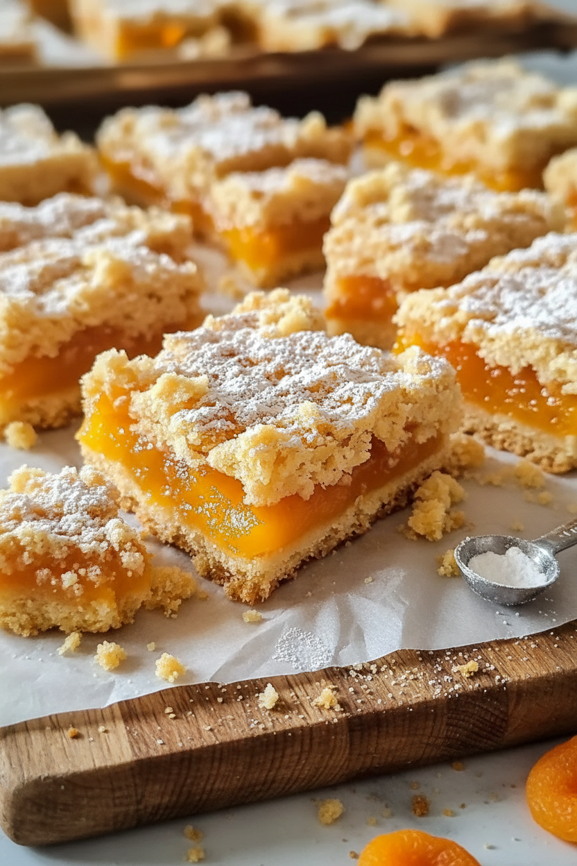 Easy Homemade Apricot Shortbread Bars Recipe