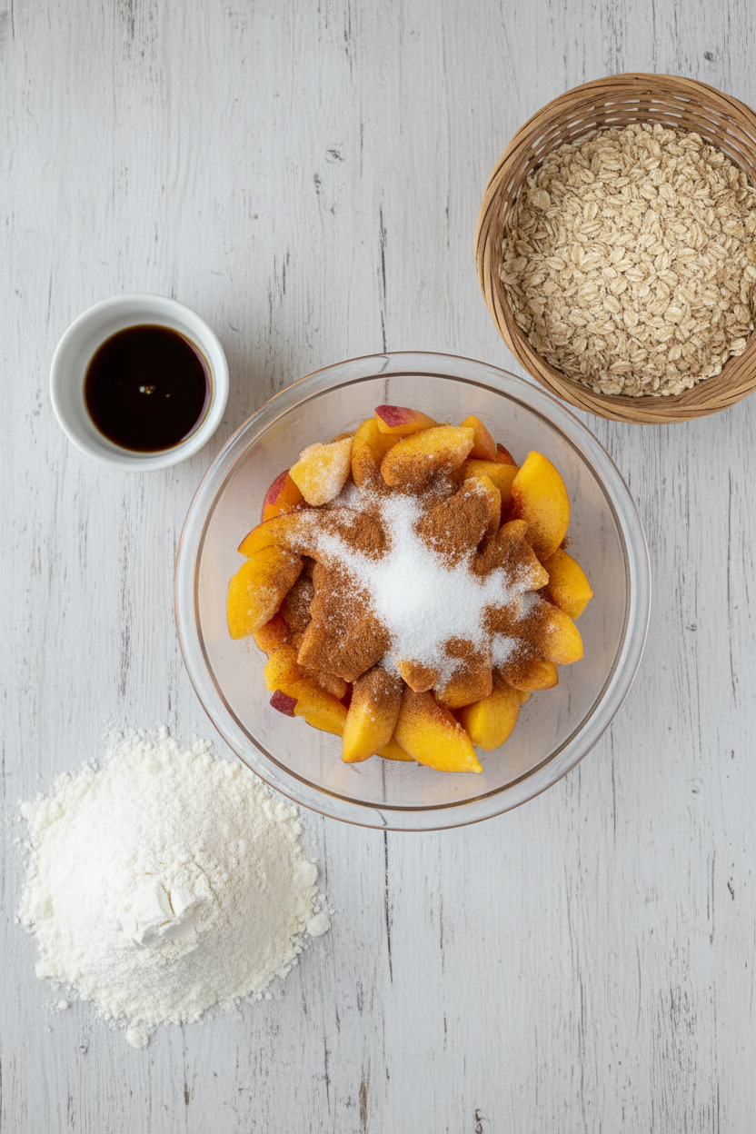 Easy Homemade Peach Crisp by a Home Baker