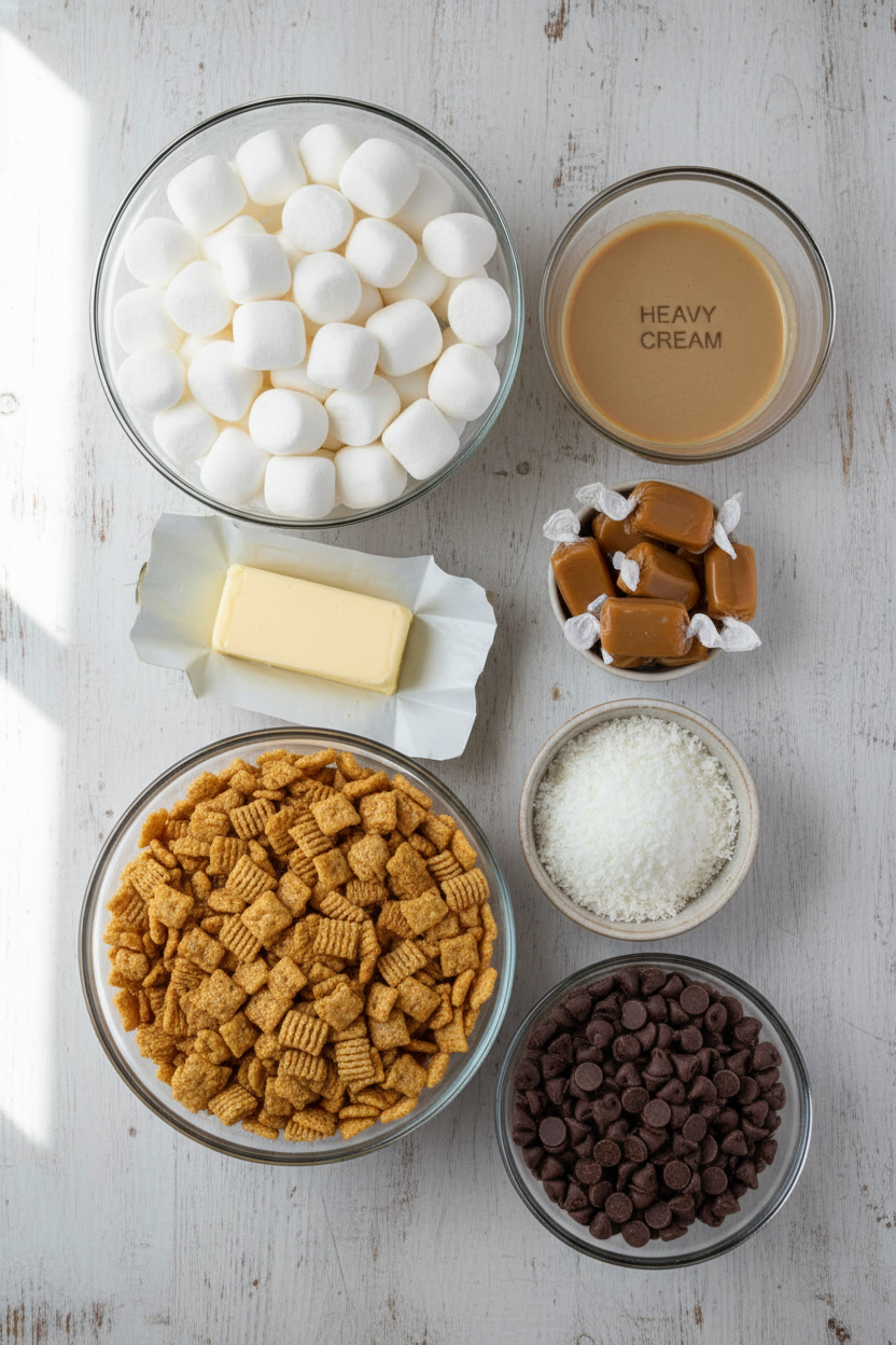 Easy Homemade Samoa Rice Krispie Treats Recipe