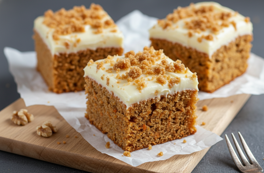 My Favorite Moist Carrot Cake Bars with Cream Cheese Frosting