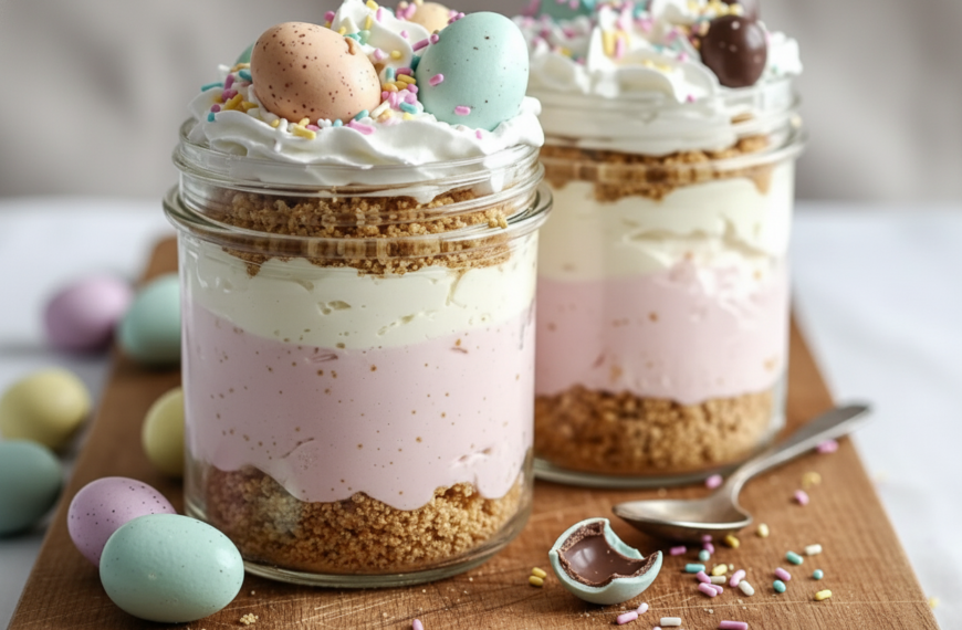 My Easy Mini Easter Cheesecake Jars