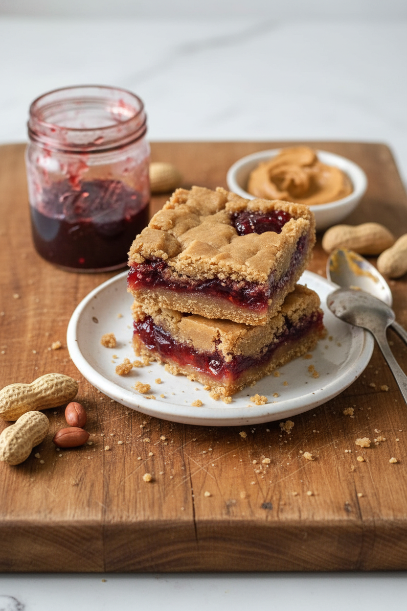 Grandmas Favorite Peanut Butter and Jam Bars