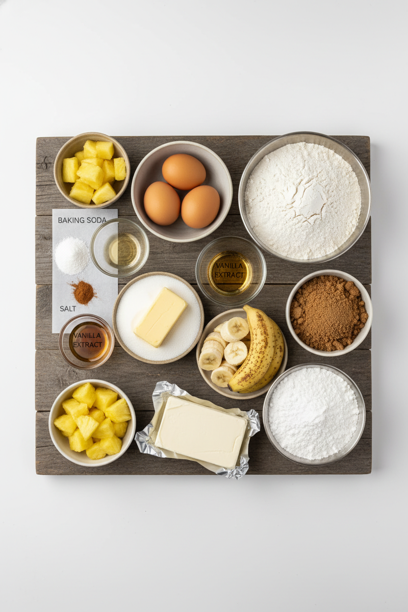 Grandmas Pineapple Banana Bread with Cream Cheese Frosting
