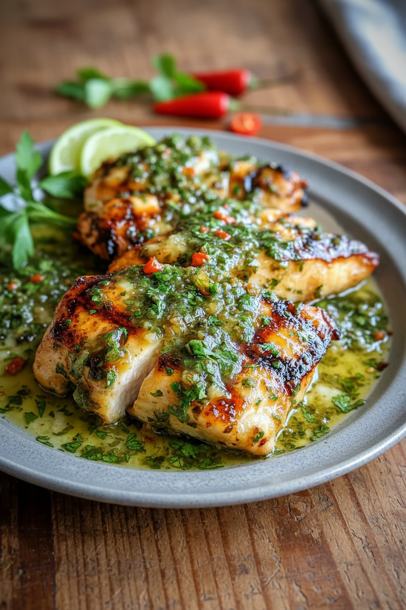Grilled Salsa Verde Pepper Jack Chicken