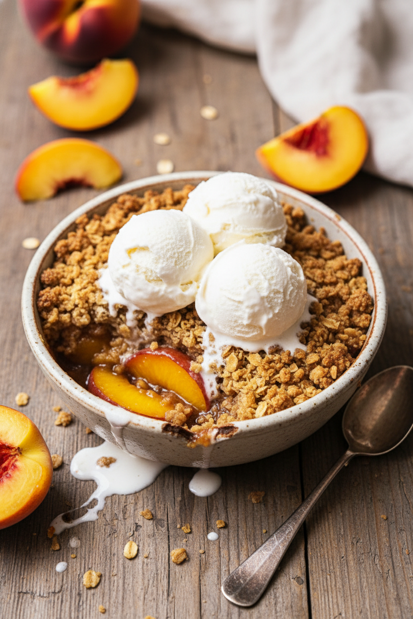 Homemade Peach Crisp Recipe by Experienced Baker