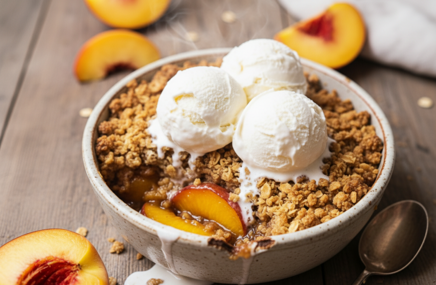 Homemade Peach Crisp Recipe by Experienced Baker