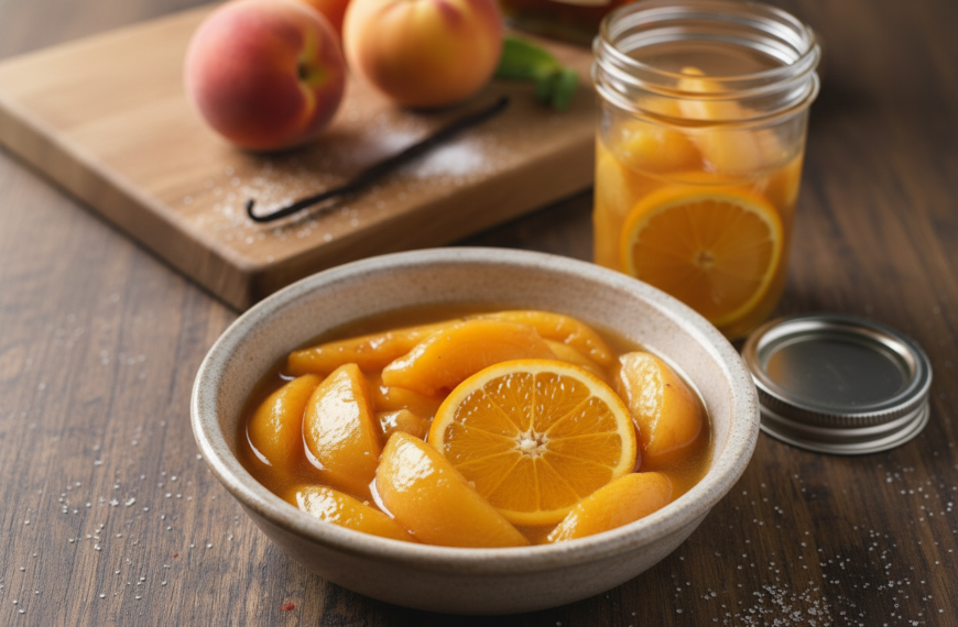 My Easy Drunken Vanilla Bourbon Peaches Recipe
