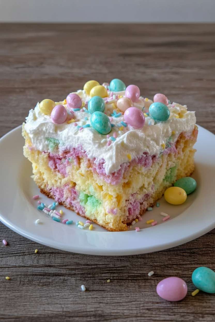 My Easy Poke Cake Recipe for Easter