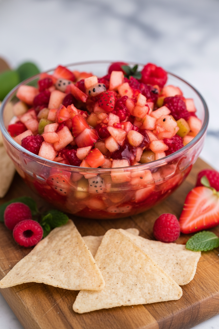 My Favorite Cinnamon Sugar Chips with Fresh Fruit Salsa